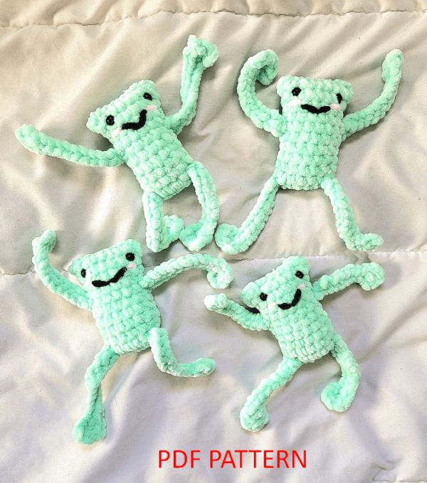 : Leggy Frog , Pdf Pattern For Frog Lover, Crochet Leggy Frog Pattern Crochet Pattern PDF