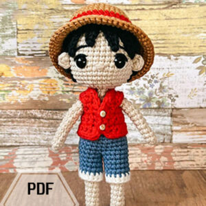 : Luffy Patten Pdf, Crochet One Piece Character Amigurumi Pattern For Lovers Crochet Pattern PDF