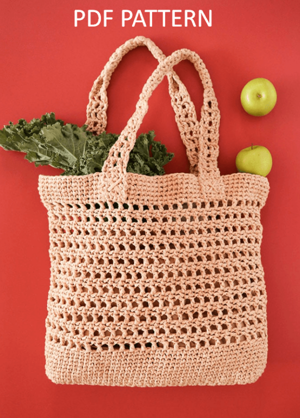 : Market Tote Bag  Pdf, Amigurumi Market Bag s Crochet Pattern PDF