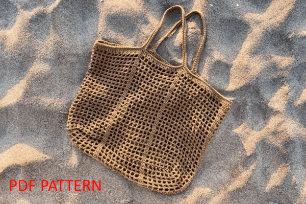 : Mesh Beach Bag , Crochet Beach Bag Pattern Pdf Crochet Pattern PDF