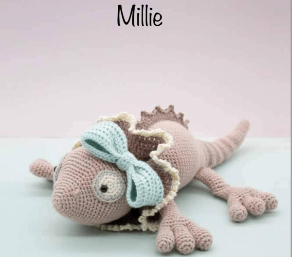 Millie The Frilled neck Lizard  Crochet Pattern PDF