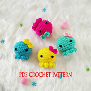 : Mino Octopus Keychain  Pdf, Octopus Amigurumi Pattern Crochet Pattern PDF