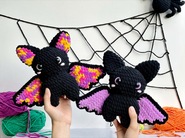 : Mixed Color Bat , Mixed Color Bat Halloween , Mixed Color Bat Halloween Amigurumi  Crochet Pattern PDF