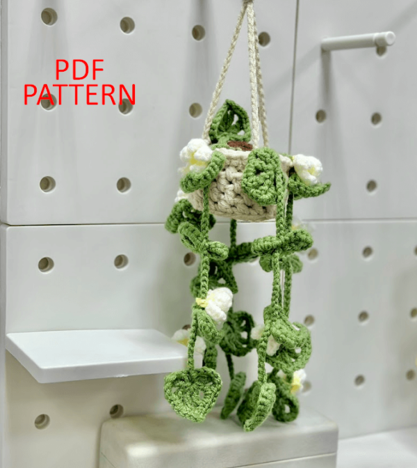 : Montera Daisy Plant, Pdf Instant Download, Amigurumi s Beginner Easy Simple Basic Tree Montera Crochet Pattern PDF