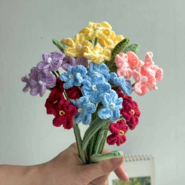 : Myosotis , Crochet Flower Bouquet Pattern, Crochet Flower Pattern Crochet Pattern PDF