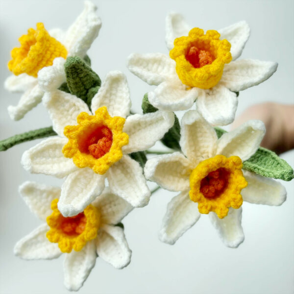 : Narcissus , Crochet Flower Bouquet Pattern, Crochet Flower Pattern Crochet Pattern PDF