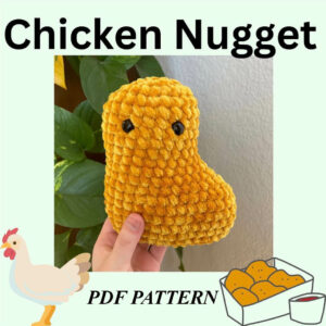 Nugget Chicken  Pdf Crochet, Crochet Nugget Chicken Crochet Amigurumi Pattern Crochet Pattern PDF