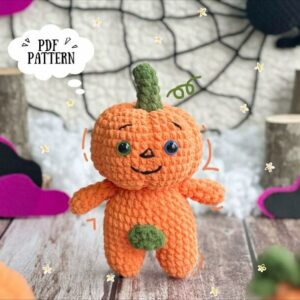 Pumpkin Amigurumi , Halloween Amigurumi Toy Pattern, Stuffed Dolls, Halloween Crochet, Amigurumi Crochet Crochet Pattern PDF