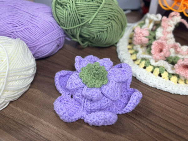 : Purple Flower Fairy Hat For Cats, Pdf Pattern For You, Pattern To Crochet A Cat Flower Fairy Hat,  For Cat Lovers Crochet Pattern PDF
