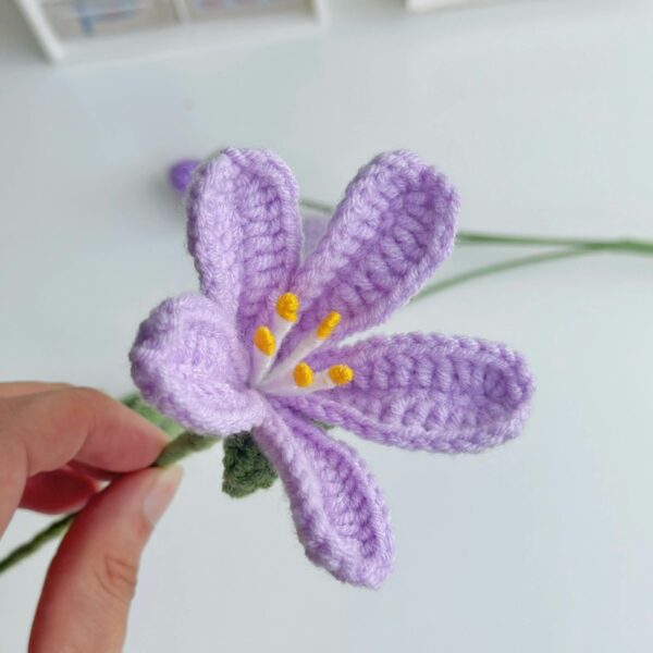 : Purple Sky Flower , Crochet Flower Bouquet Pattern, Crochet Flower Pattern Crochet Pattern PDF