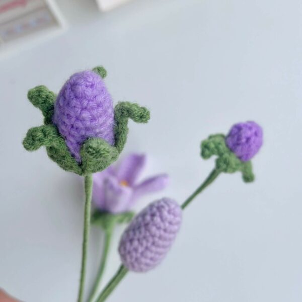 : Purple Sky Flower , Crochet Flower Bouquet Pattern, Crochet Flower Pattern Crochet Pattern PDF