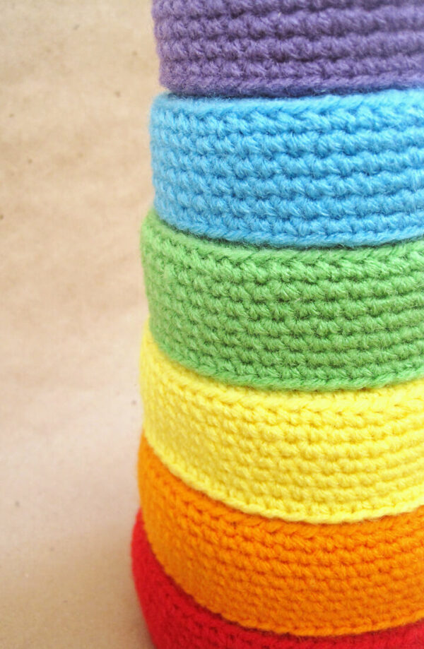 : Rainbow Nesting Bowls Pattern, Kids Toy Pattern, Crochet Toy Pattern Crochet Pattern PDF