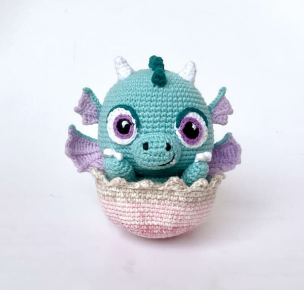 Reversible Baby Dragon Amigurumi Pattern   Dragon  (pdf) Crochet Pattern PDF
