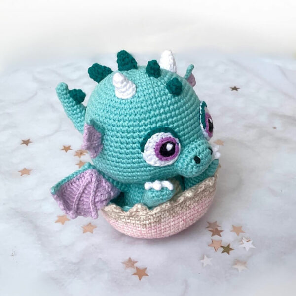 Reversible Baby Dragon Amigurumi Pattern   Dragon  (pdf) Crochet Pattern PDF