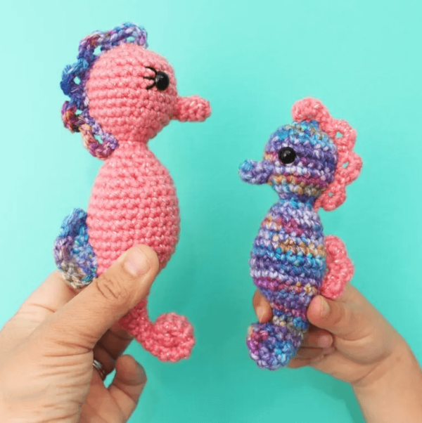 : Seahorse Mom And Baby  Pdf, Crochet Seahorse Amigurumi Pattern Crochet Pattern PDF