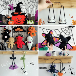 : Set 19 Halloween , Bundle Halloween s, Pumpkin  Crochet Pattern PDF