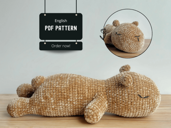 Sleep Capybara  Pdf, Amigurumi Capybara s Crochet Pattern PDF
