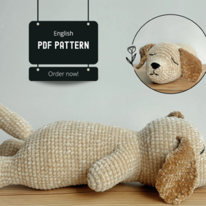 Sleep Golden Retriever  Pdf, Amigurumi Dog s Crochet Pattern PDF