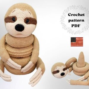 Sloth Stacking Toy  Pdf, Amigurumi Ring Tower Tutorial, Stacker Rings Sloth Toy Crochet Pattern PDF