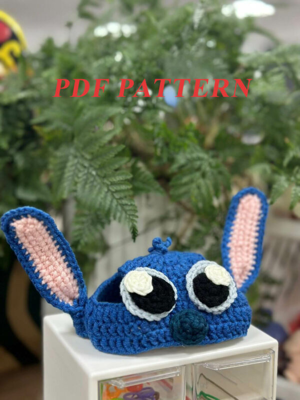 : Stitch Hat For Cats, Pdf Pattern For Lilo And Stitch Lovers,  For Cat Lovers Crochet Pattern PDF