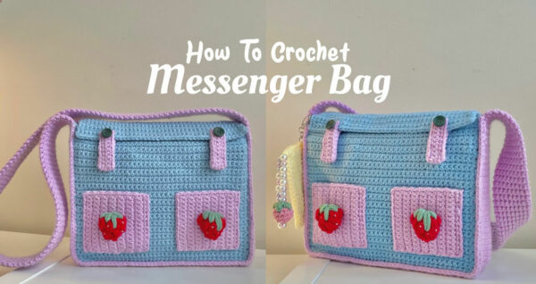 : Strawberry Messenger Bag  Pdf, Amigurumi Strawberry s, Crochet Messenger Bag Pattern Pdf Crochet Pattern PDF