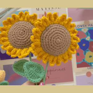 : Sunflower , Crochet Flower Bouquet Pattern, Crochet Flower Pattern Crochet Pattern PDF