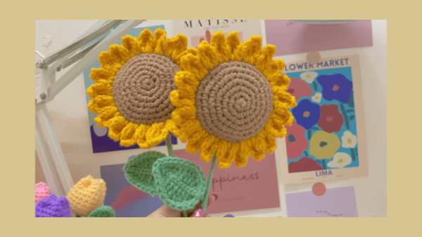 : Sunflower , Crochet Flower Bouquet Pattern, Crochet Flower Pattern Crochet Pattern PDF