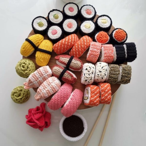 Sushi And Rolls Set  Pdf Crochet Pattern PDF