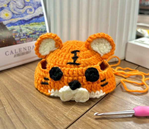 : Tiger Hat For Cats, Pdf Pattern For You, Pattern To Crochet A Cat Tiger Hat,  For Cat Lovers Crochet Pattern PDF