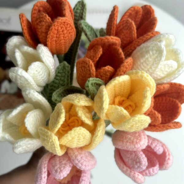 : Tulip , Crochet Flower Bouquet Pattern, Crochet Flower Pattern Crochet Pattern PDF
