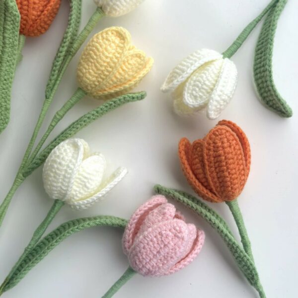 : Tulip , Crochet Flower Bouquet Pattern, Crochet Flower Pattern Crochet Pattern PDF