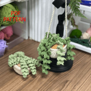: Vines Plant, Pdf Instant Download, Amigurumi Crochet Car Plants Hanging Patterns Crochet Pattern PDF